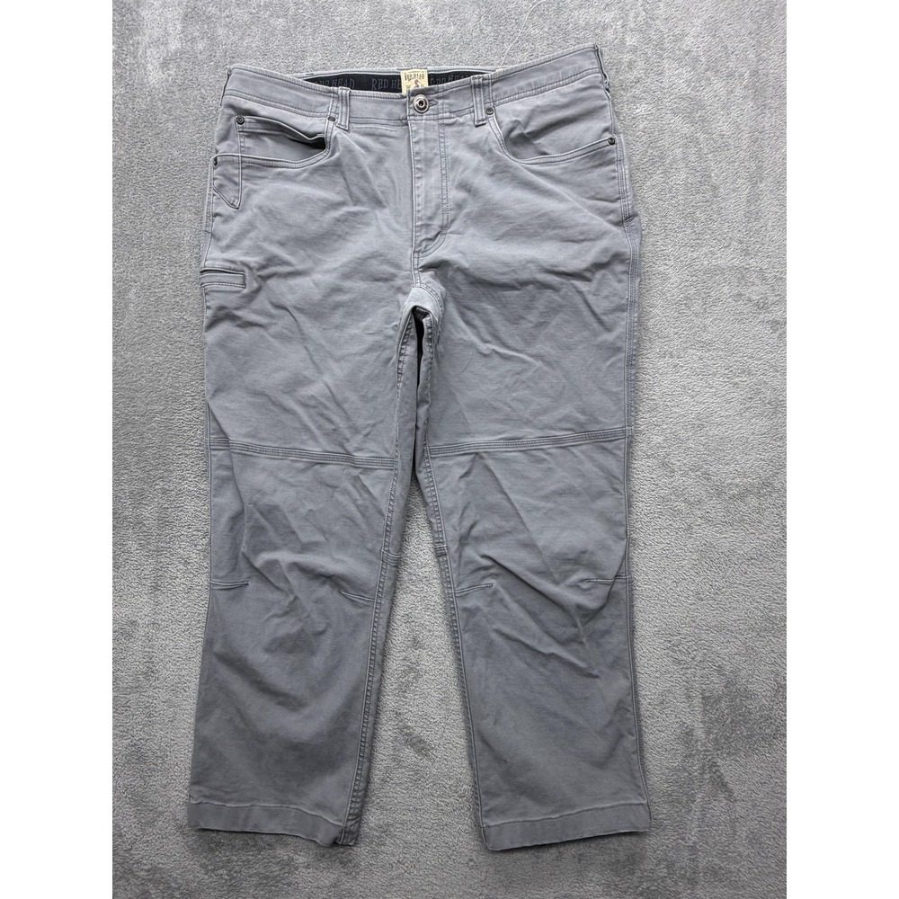 Red Head‎ Carpenter Pants Mens Measured 38x26 Gray Stretch Workwear Utility